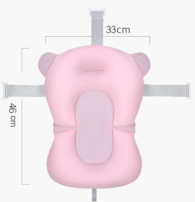 pink Детский коврик для сиденья для ванны, складной детский Коврик для ванны и стула, подушка для ванны для новорожденных, Детская нескользящая Мягкая комфортная подушка для тела - Цвет: pink