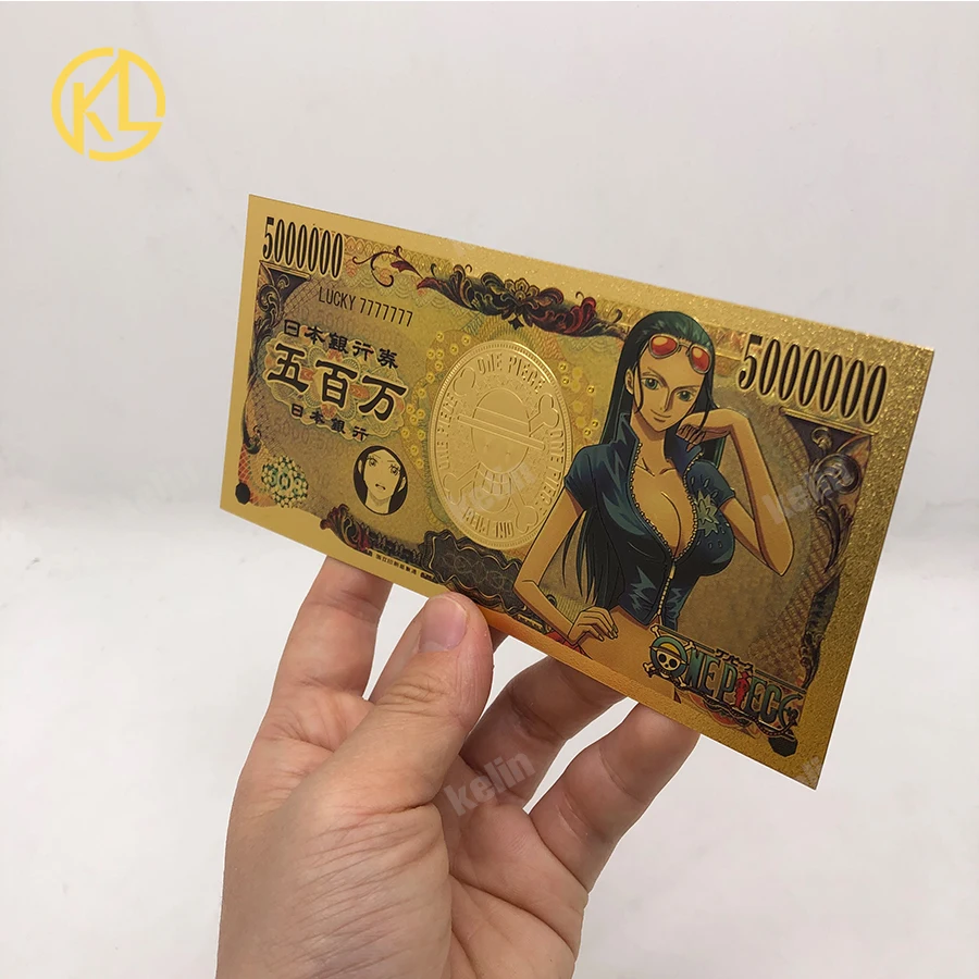 Коллекционная Золотая банкнота Луффи роророноа о нами Нико Робин для