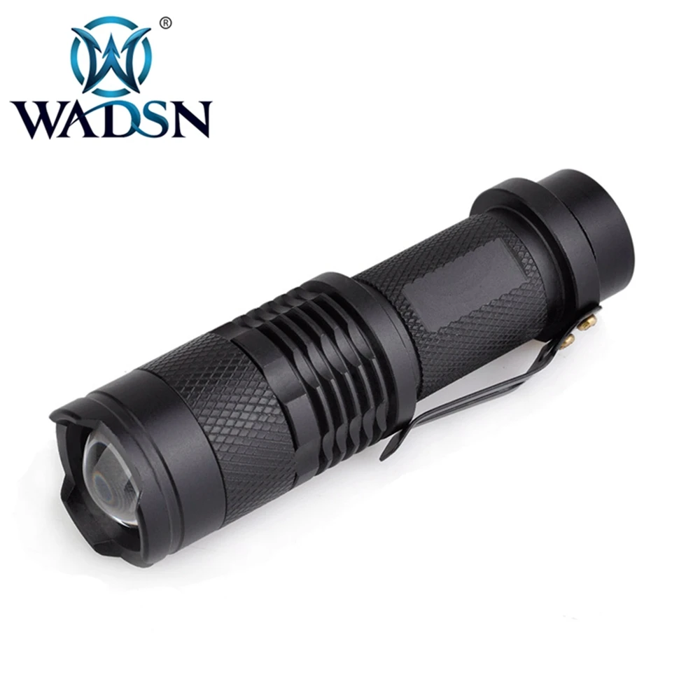 WADSN тактический мини телескопический зум Фонарик светодиодный мягкий фонарь