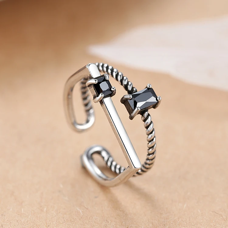 

Кольцо REETI, открытое серебряное кольцо 925 пробы с фианитами