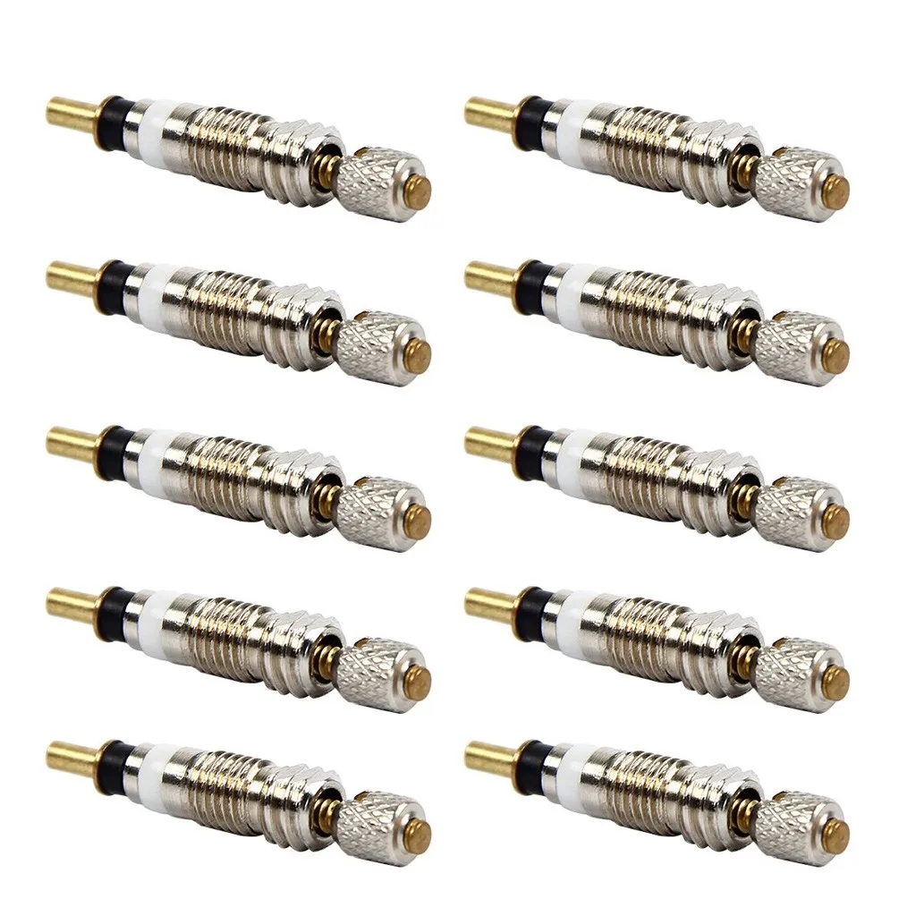 10 универсальных тела Presta съемные серебристого цвета для бескамерных шин|Клапан| |