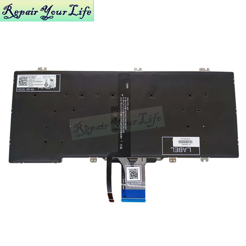 0NMPT1 французская Azerty клавиатура с подсветкой для DELL Latitude 5280 5288 5290 5289 7280 7290 7389 2 в 1