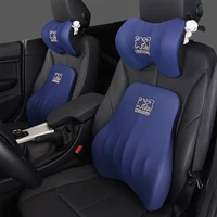 car neck headrest pillow auto memory cotton seat back head rest waist pillow mesh breathable support cushion for car accessories