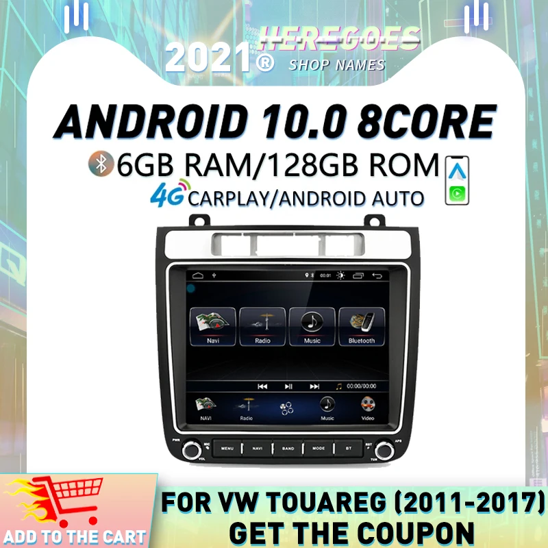 Carplay DSP 8 &quotIPS Android 10 0 4 Гб 64 ГБ Автомобильный DVD мультимедийный плеер 4G LTE GPS Bluetooth 5