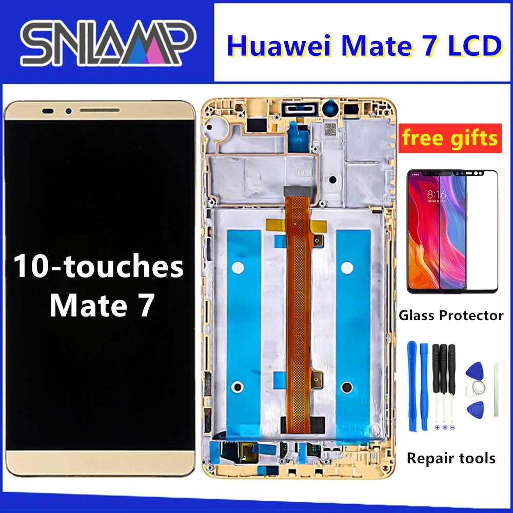 Для huawei Mate 7 ЖК дисплей + сенсорный экран дигитайзер сборка запасные части с