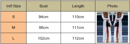 

Women Lace Bikini Cover-up Summer Cardigan White Swimwear Beach Long Dress