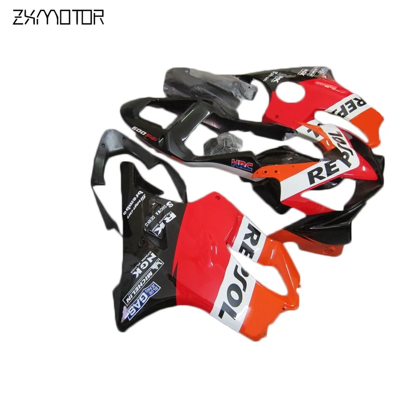 Красные оранжевые черные комплекты обтекателей для инъекций боди Honda CBR600 F4i 2001 2002