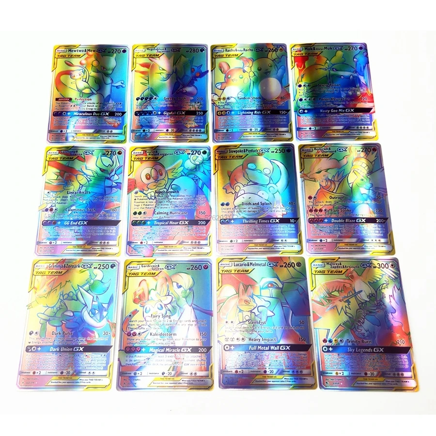 TOMY 200 шт Pokemon TAG TEAM Card Lot с 80tag team 20mega 20 ultra beast Gx | Игрушки и хобби