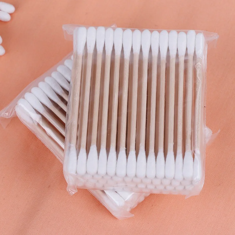 

100pcs/Pack Bamboo Cotton Buds Cotton Swabs Ear Cleaning Wood Sticks Makeup Health Tools Tampons Cotonete Focallure