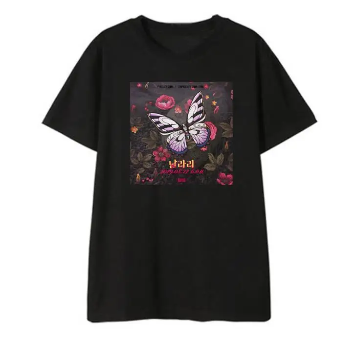 Летняя стильная футболка с круглым вырезом и принтом kpop sunmi lalalay модная унисекс