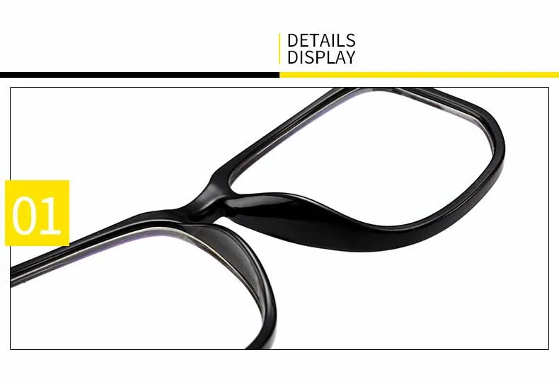 Fashion Anti Blue Light Square Men Optics Glasses Frame Women Solid Color Big Spectacles Frames Prescription Eyeglasses