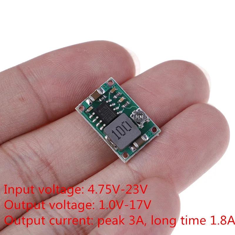 

1pcs Mini 360 DC Buck Converter Step Down Module RC Airplane Module 4.75V-23V to 1V-17V LM2596 2A 96% (Highest)