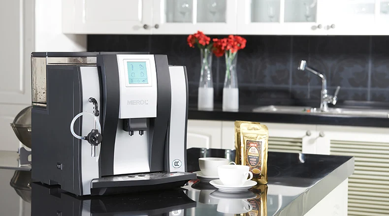MEROL ME-710 полностью автоматическая кофемашина, Кофеварка эспрессо, кофемашина, полностью автоматическая кофемашина с сенсорным экраном