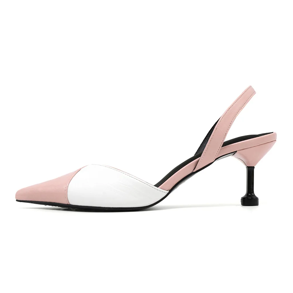 

6CM PUMPS Fall 2019 new avocado green high-heeled stiletto pointed Korean fashion back color matching fashion single shoes women