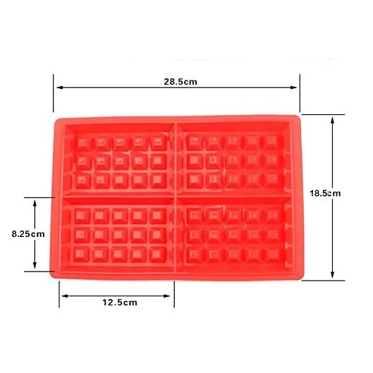 Силиконовая форма для вафель квадратной формы выпечки маффинов кастрюль