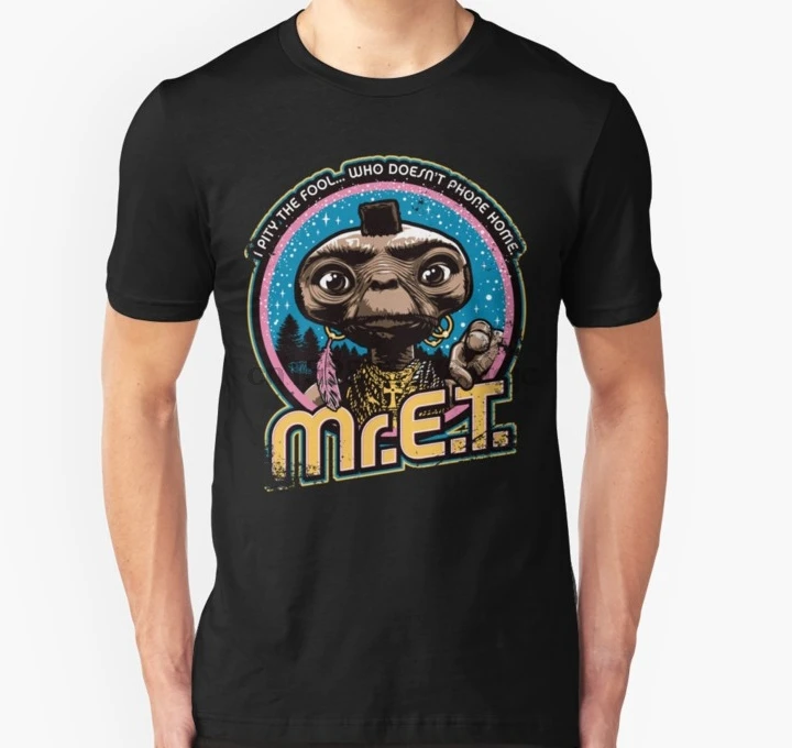 Мужская футболка г н Е. Т. 80s Ретро Винтаж поппури унисекс женская тройники