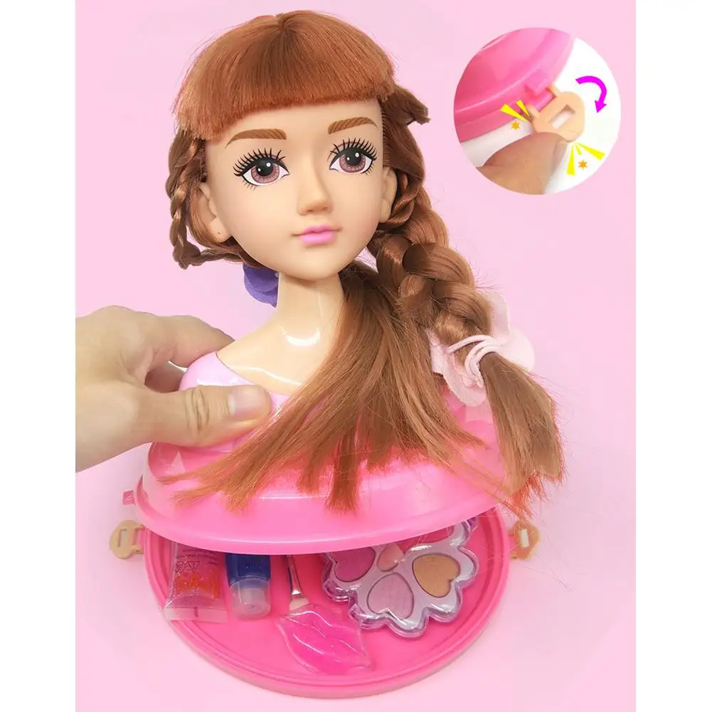 Макияж кукла голова девушки Playset с красоты и модные аксессуары