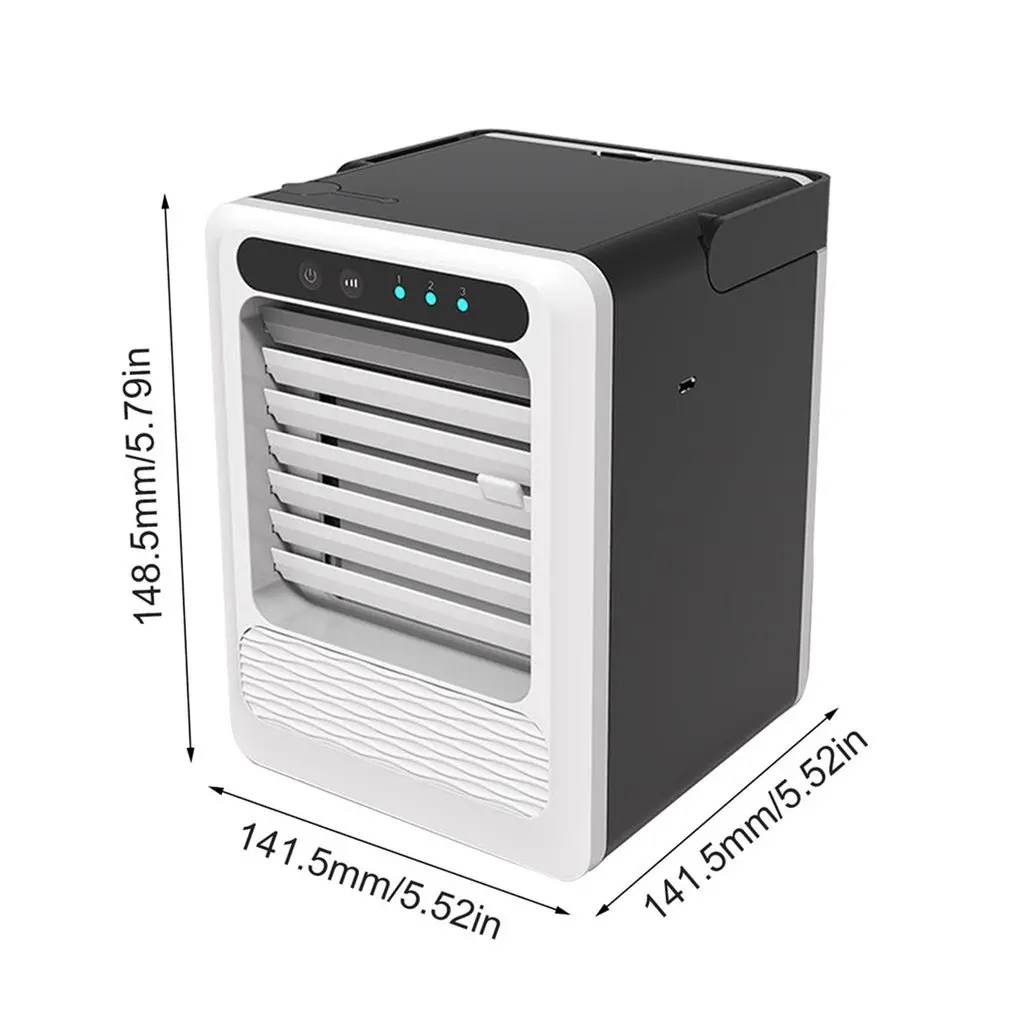 

7 Light USB Mini Portable Air Conditioner Air Cooler Fan Desktop Space Cooler Personal Space Air Cooling Fan For Room Home