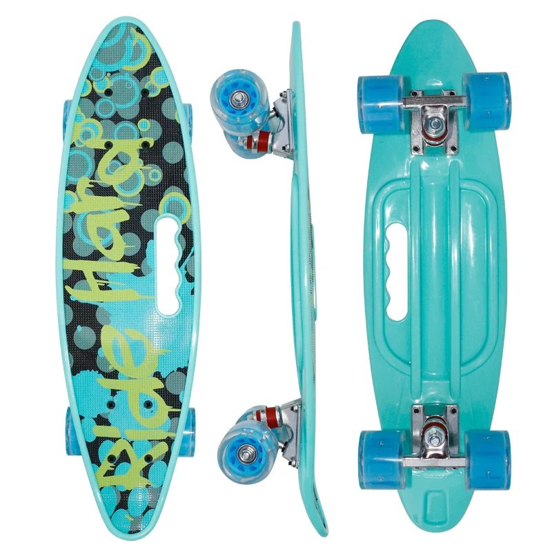 

Hand Portable Skateboard 23in Mini Cruiser Banana Penny Retro Printed Fish Skateboard Land Surfboard Parkour Scooter Skate Board