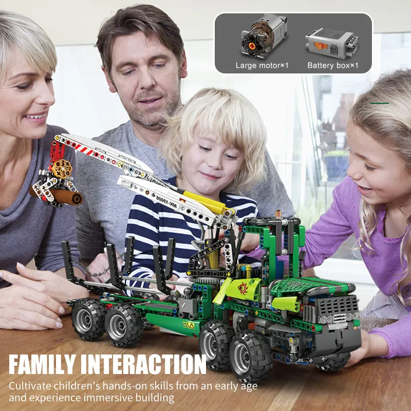 Цена MOULD KING 19006 технические строительные блоки приложение пневматическая машина для леса грузовик модели игрушки для детей рождественские подар...