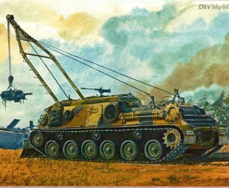 DIYMyModeI-tanque M88a1 de EE. UU., veh&iacute;culo de ingenier&iacute;a de rescate de campo, bricolaje, artesanal, KIT de modelo de papel hecho a mano, rompecabezas de juguete, accesorios de pel&iacute;cula-0