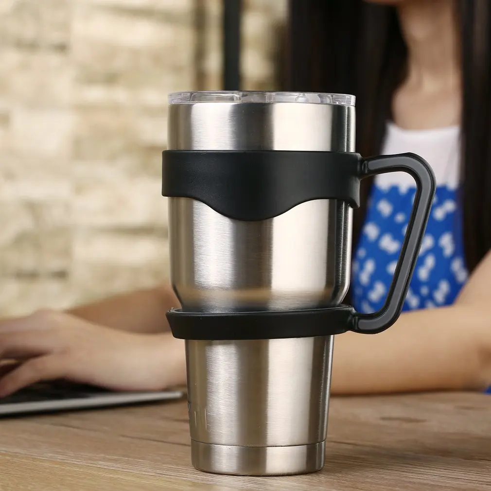 Черный + серый ручной держатель пластиковые чашки ручка для YETI 30 унц. Rambler tumbler