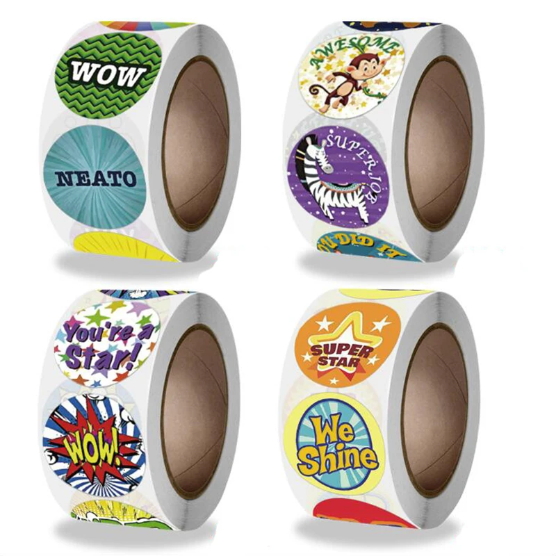 

50 500 шт., бумажные наклейки в виде обезьяны, зебры