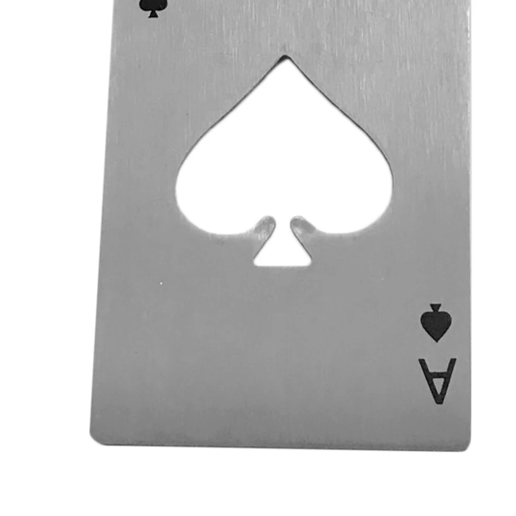 

Creative Metal Credit Card Size Poker Cap Bottle Opener Casino for Wallet Silver
