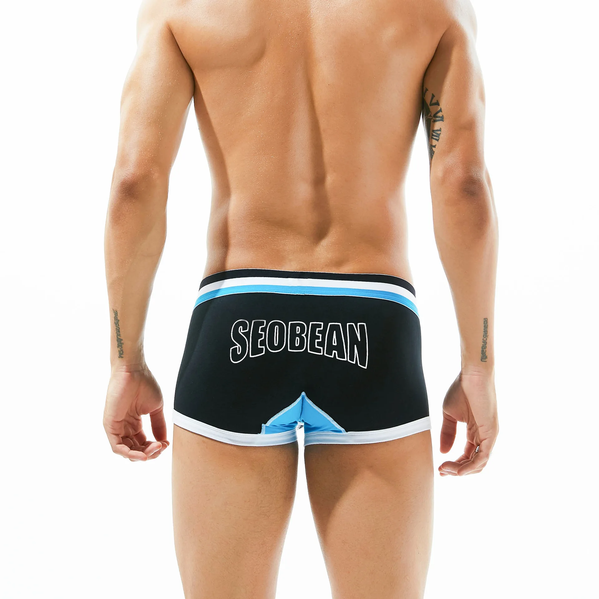 Мужское нижнее белье SEOBEAN Трикотажные трусы-боксеры пуш-ап с заниженной талией -
