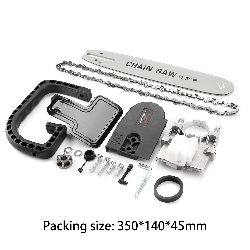 

Electric Chain Saw Adapter Converter Bracket DIY Set Electric Angle Grinder into Chain Saw Parts Woodworking Multifunction Tools