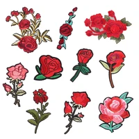 flower patch badges stripes iron on patches on clothes stripe stickers on clothes embroidered patches for the clothing appliques