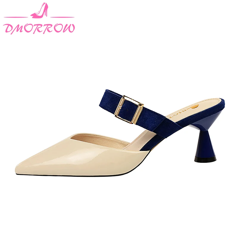 Women Mixed Coloers Mules Slipper Fashion Buckle Strap Female Outdoor | Обувь
