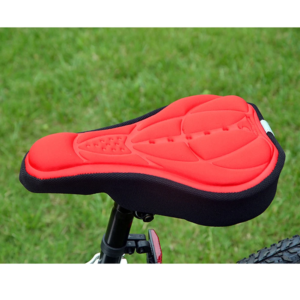 

Cycling Bicycle Bike Cover Saddle Cover Seat Cycling Bike 3D Colorful Silicone Gel Pad Seat Saddle Cover Soft Cushion 4Colors
