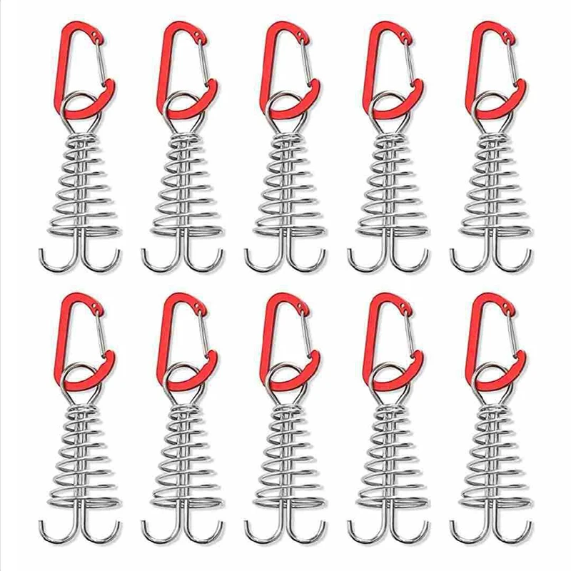 

10 шт., пружинные прищепки-осьминоги в форме спирали с карабином