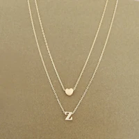 womens fashion simple 26 letters pendant necklace personality thin small heart initial necklace fashion gift jewelry