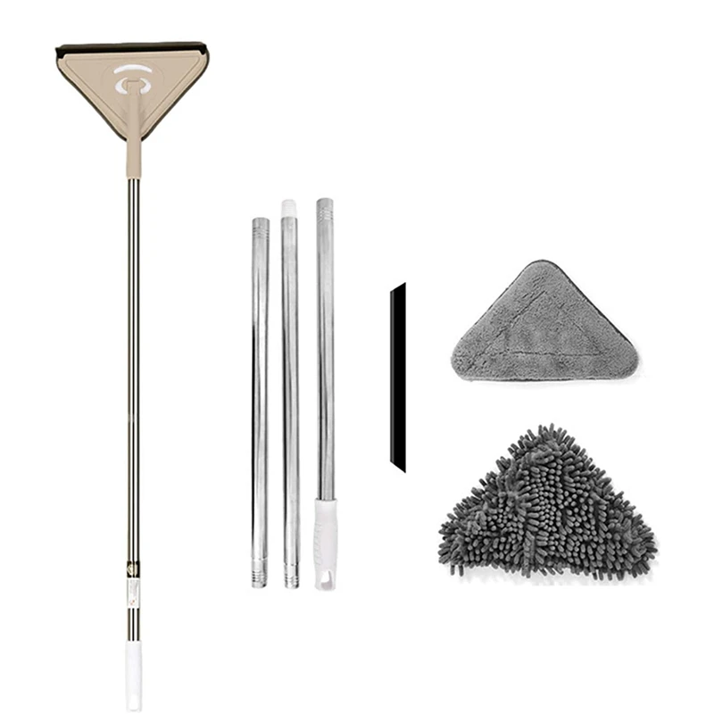 

Mini Triple-Cornered Deep Cleaning Mop Window Cleaning Mop 360 Degree Rotating Adjustable Triple-Cornered Cleaning Mop