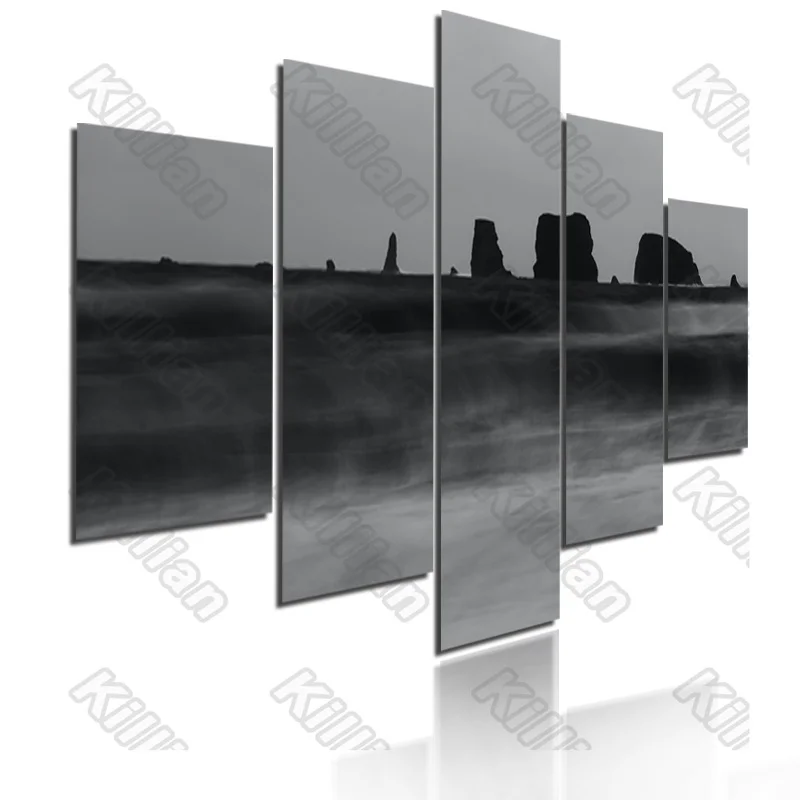 

Nostalgia Style Murals Canvas Painting Bed Home Decoration Prints 5 Pieces Wilderness Stone Decoration Living Room Wall Mural