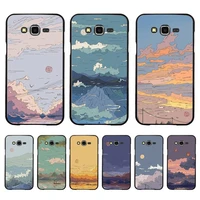 anime scenery moon funda etui phone case for samsung galaxy j4 plus j6 j5 j72016 j7prime cover for j7core j6plus
