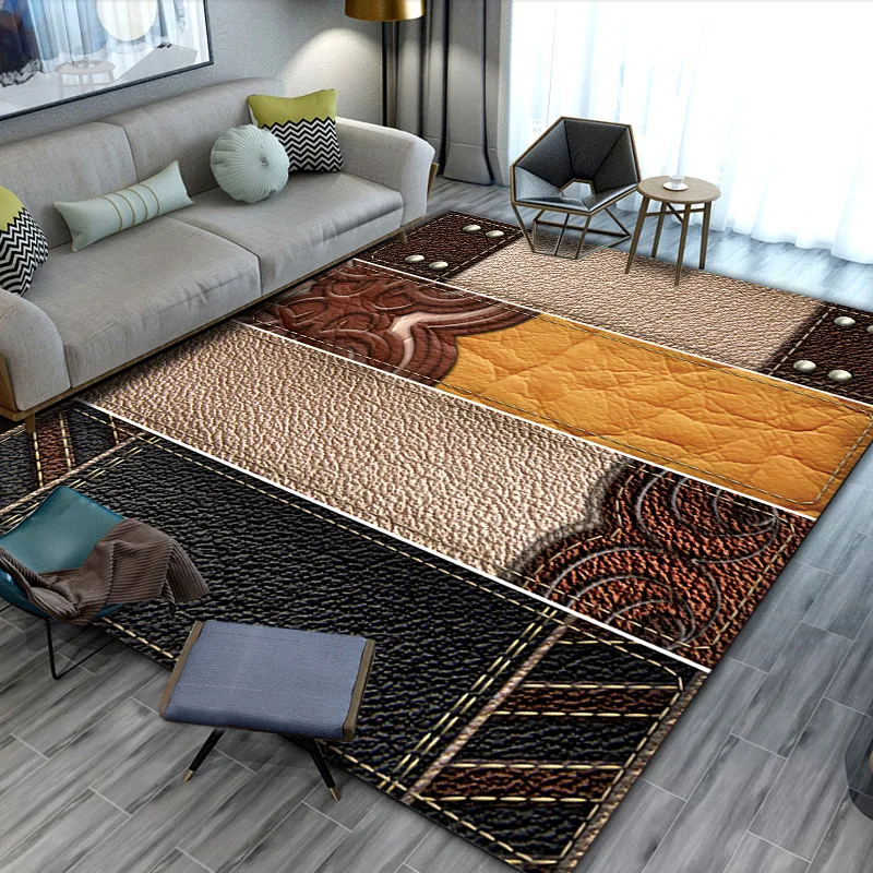 

Rectangle Abstract Geometry Plaid Carpet Living Room Bedroom Bathroom Parlor Non-slip Mat Decorative Home Hallway Large Rugs