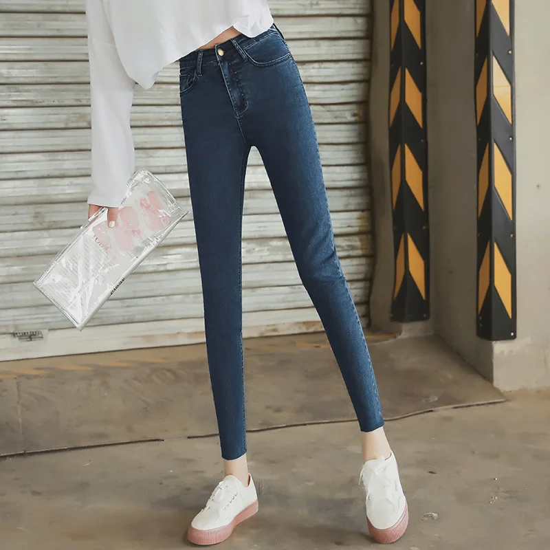 

High Waist Warm Jeans For Women Fashion Winter Thick Skinny Stretch Denim Trousers Women Black Plus Size Velvet Jeans Pantalon