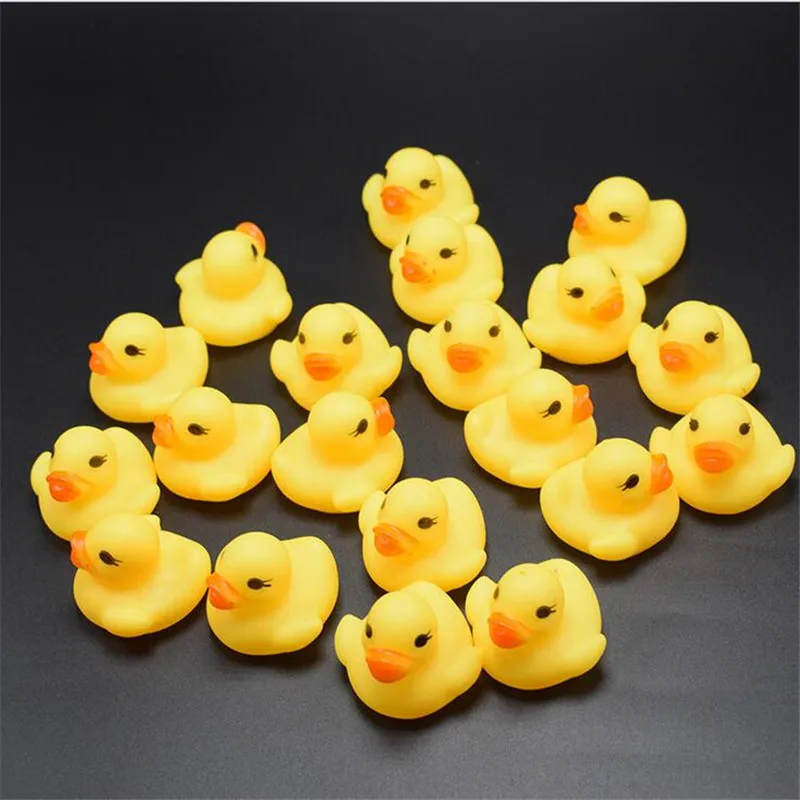 

Hot 1pcs Rubber Duck Baby Shower Water toys for baby kids children Birthday Favors Gift toy