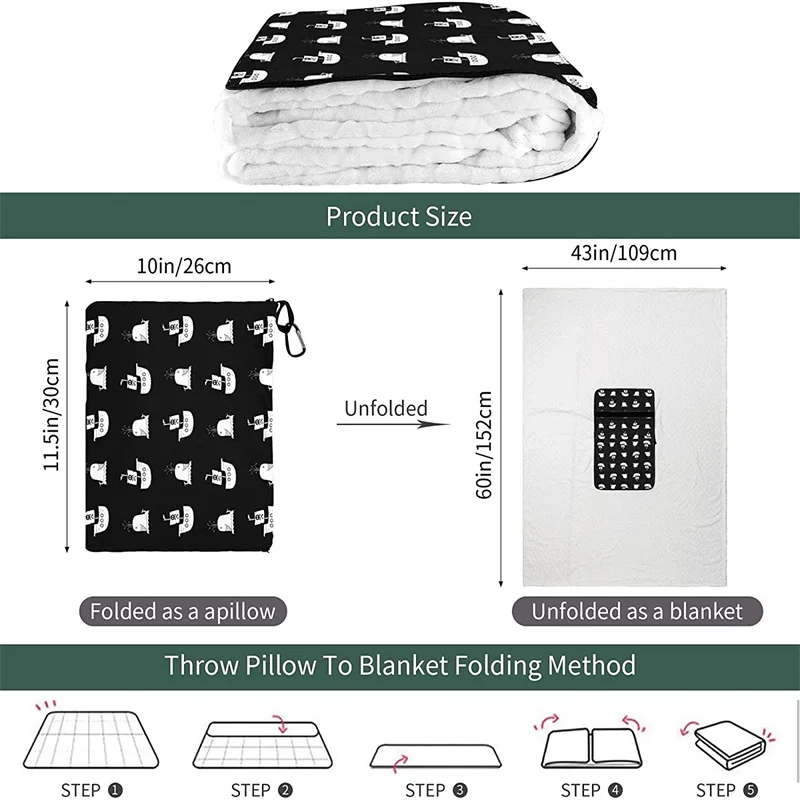 vender Navio Pirata E Baleia Viagem Travesseiro Cobertor Dois-em-um Mochila Cinta E Compacto Avião Saco Cintura Suporte 60x43 Polegadas