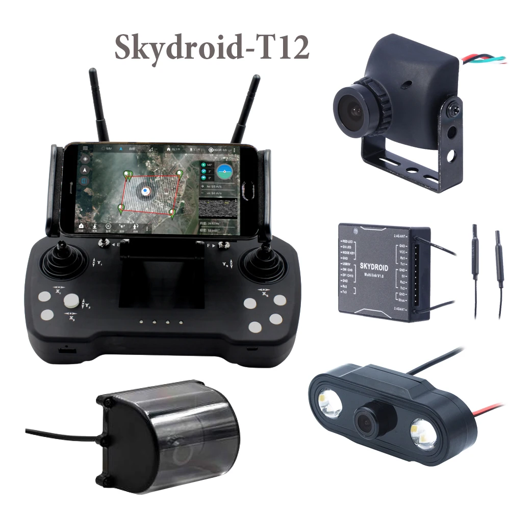 Skydroid T12 2 4 ГГц 12CH дистанционного Управление с R12 приемник/мини Камера/20 км цифровая
