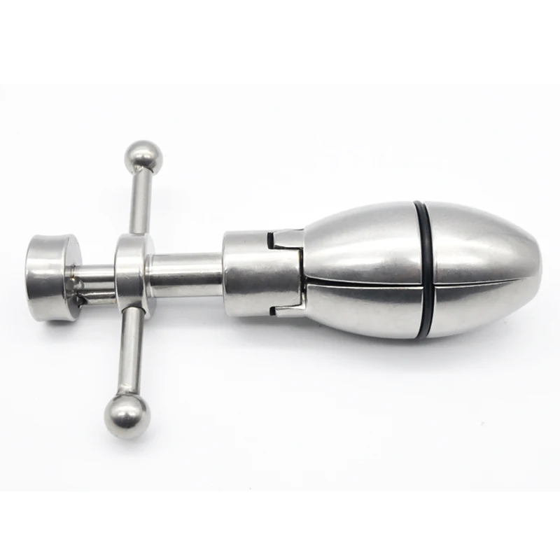 CHASTE BIRD New Metal Stainless Steel Stretching Anal Dilator Butt Plug Lock Chastity Device Male Female Sex Toys BDSM A124
