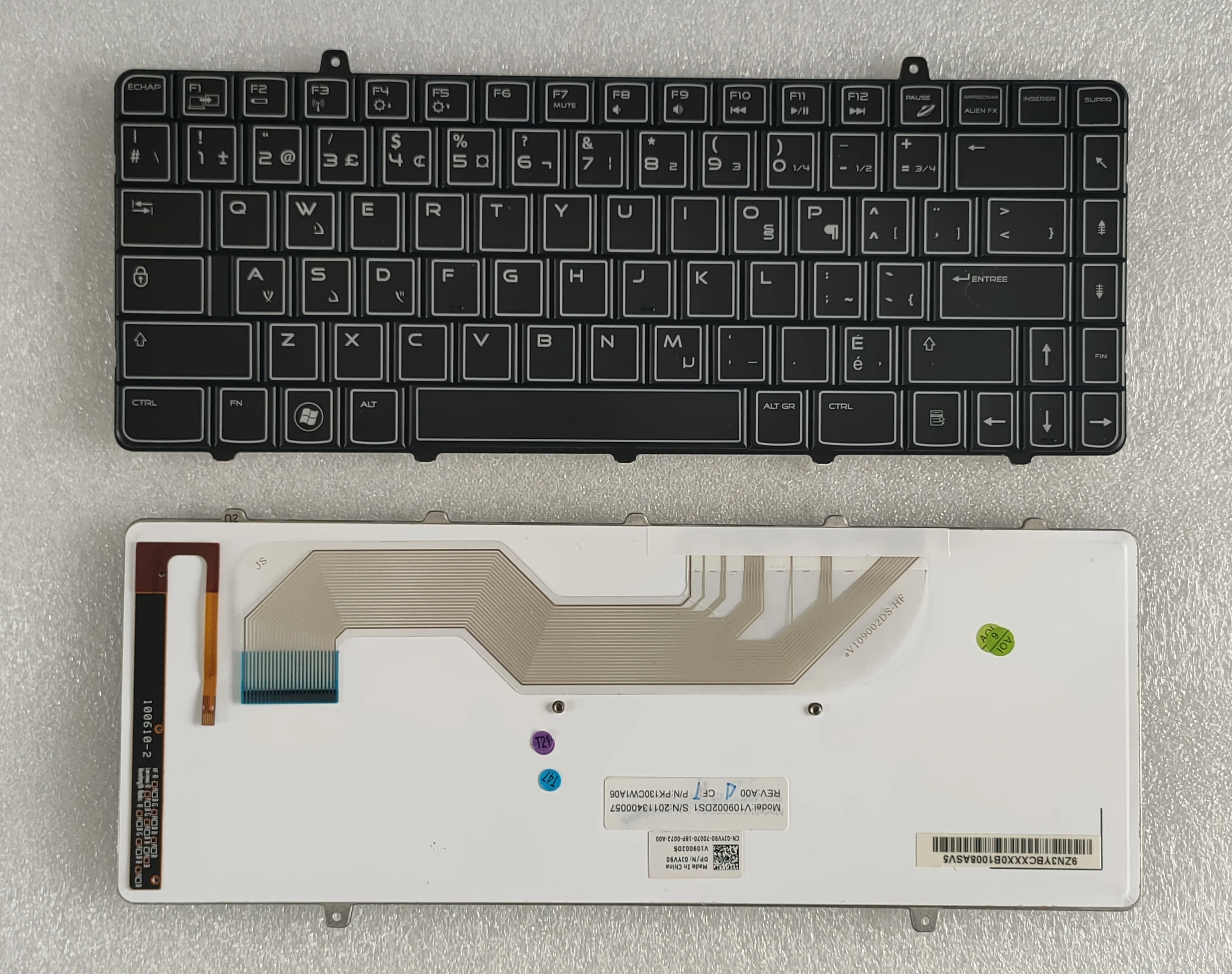 Новая канадско-Французская клавиатура для ноутбука Dell Alienware M11 R2 R3 M11X с подсветкой