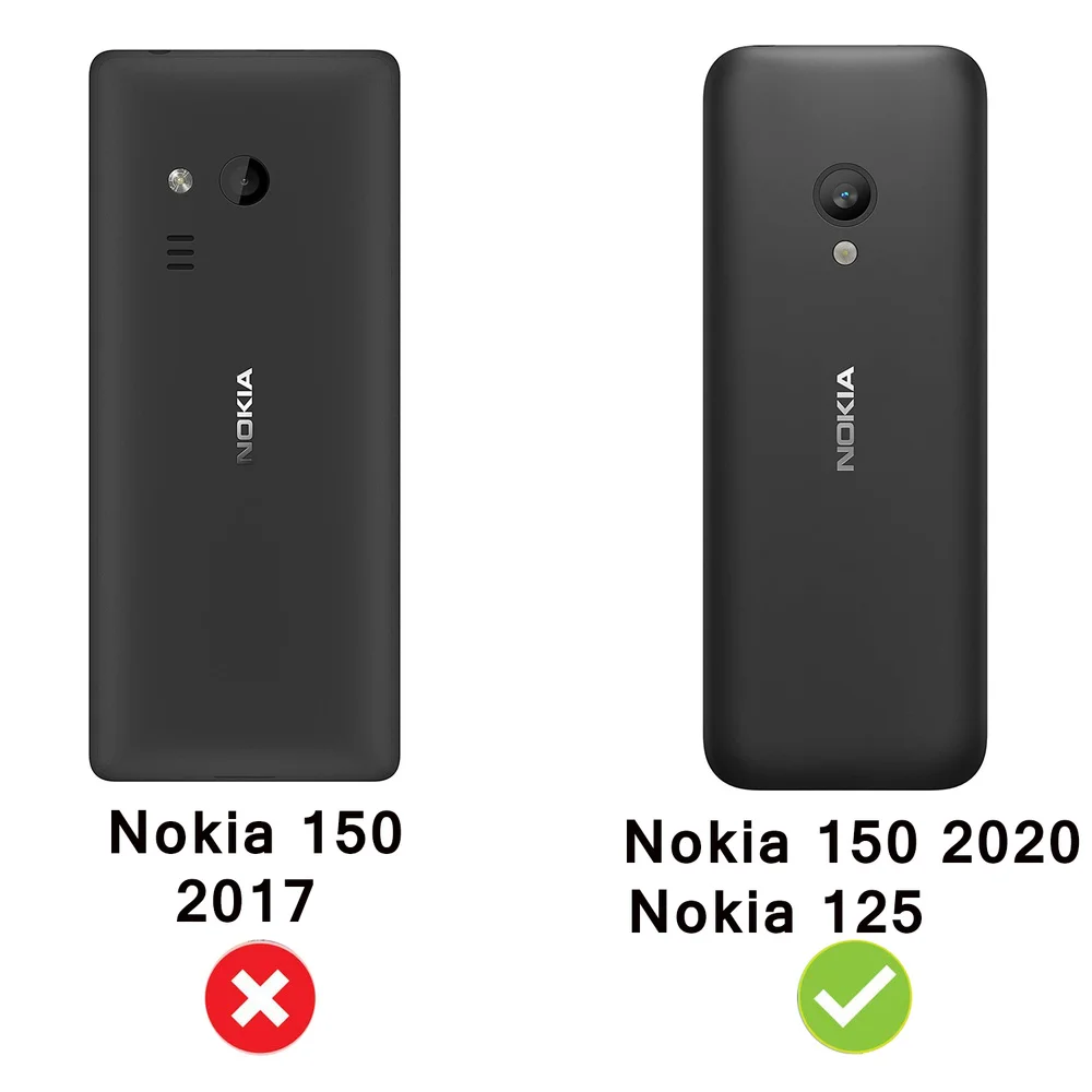 Черный кожаный чехол-книжка премиум-класса для Nokia 150 2020 Edition / 125 | Мобильные