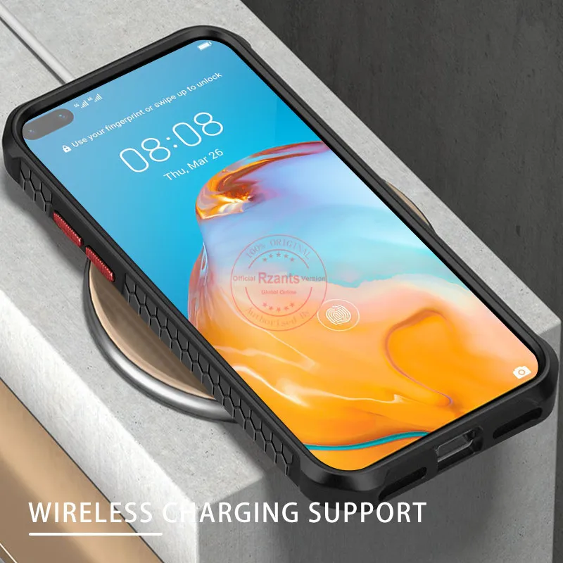 

Rzants For Huawei P40 P40 Pro Case Unicorn Hard Aryclic Clear Back Ultra Anti-Drop Shockproof Thin Cover Phone Casing
