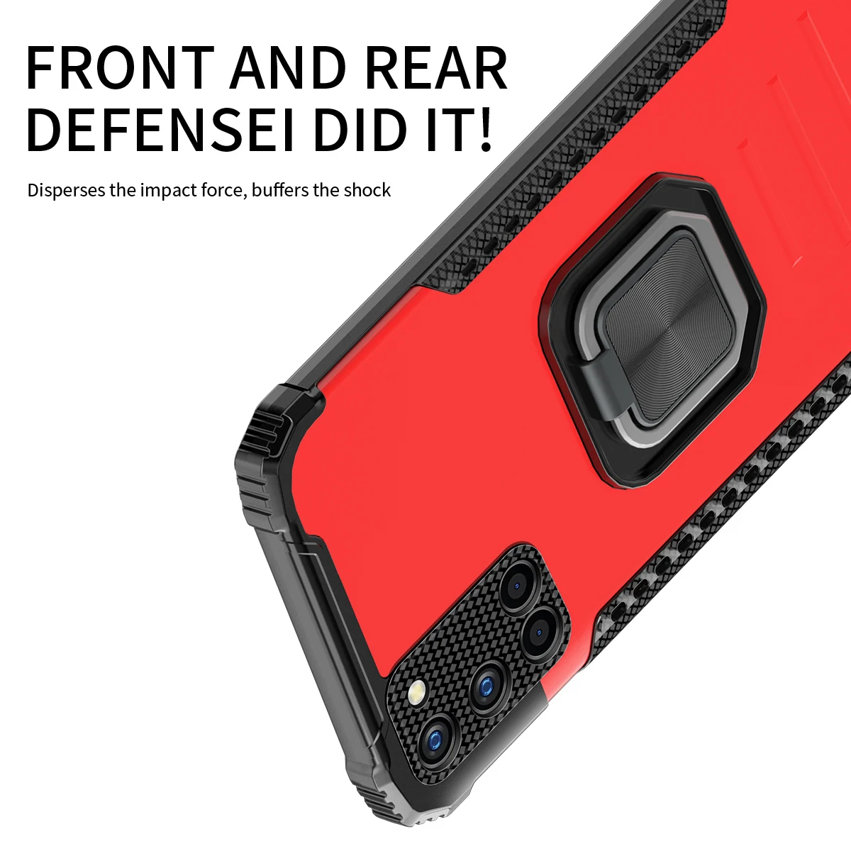 

Luxury Anti Fall Armor With Ring Bracket Car Magnetic Phone Case For OPPO A9 A5 2020 A52 A72 A92 A94 A53 A32 A54 A74 A93 5G Case