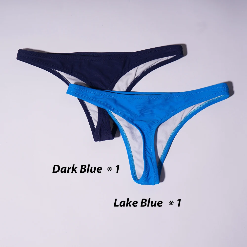 2 Pieces Распродажа Lunamy сексуальные купальники, бикини Для женщин дна однотонный Цвет бикини Трусы-стринги бразильские купальные трусики - Цвет: 2 Pieces
