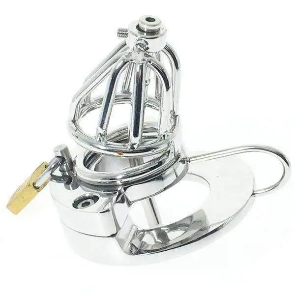 2 в 1 металлический пояс верности для БДСМ фетиша с катетером|Эрекционные кольца| |